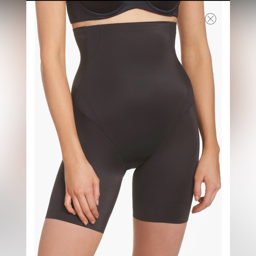 NEW TC Cooling High Waist Thigh Slimmer Shorts Shapewear, Black, Size L
